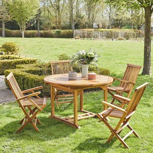 Salon de jardin en teck huilé 4/8 person