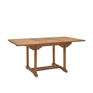 Table de jardin rectangulaire en teck hu