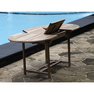 Salon de jardin teck brut 6/8 pers