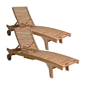 Lot de 2 bains de soleil / chaises longu