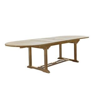 Table de jardin en teck brut qualite gra