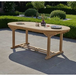 Table de jardin en teck brut qualite gra