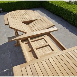 Table de jardin en teck brut qualite gra