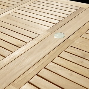 Table de jardin en teck brut qualite gra