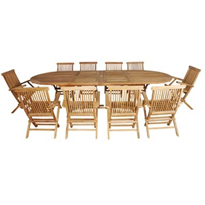 Salon de jardin en teck brut qualite gra