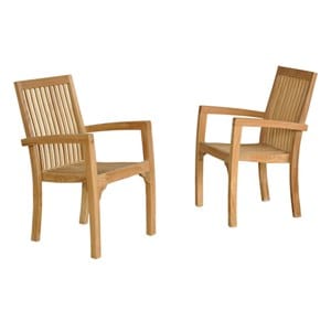 Lot de 2 fauteuis de jardin empilables e