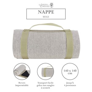 Nappe pique-nique - beige (140x140cm)