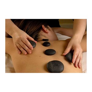 22 pierres de massage en basalte