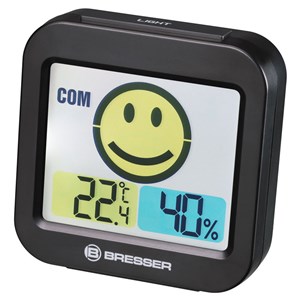 Bresser thermomètre hygro mytime smile noir - 7007450cm3
