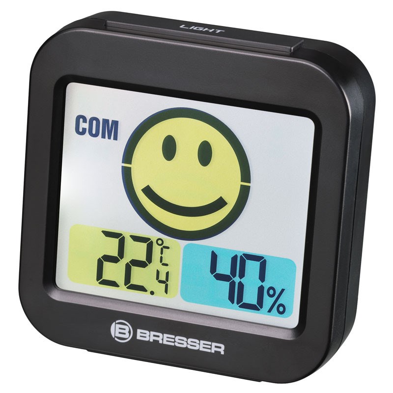 Bresser - Bresser thermomètre hygro mytime smile noir - 7007450cm3