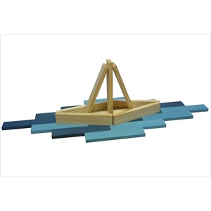 Kapla bleus foncé - les carrés couleurs