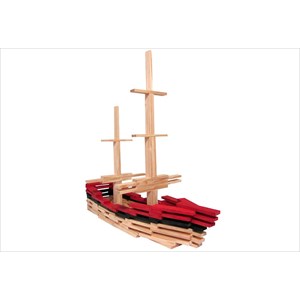 Kapla noirs - les carrés couleurs