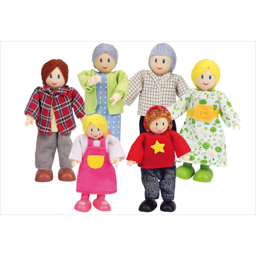 Hape - Famille joyeuse maison de poupée