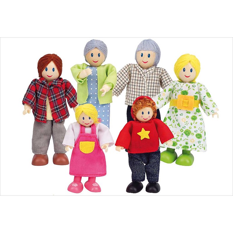 Famille joyeuse maison de poupée