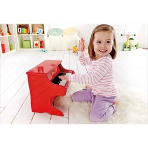 Jouet piano rouge bois hape