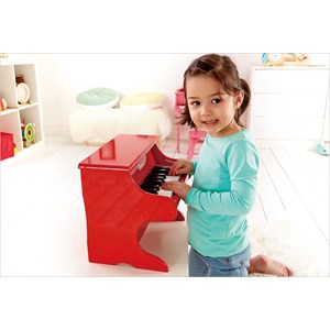 Jouet piano rouge bois hape