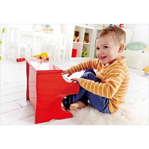 Jouet piano rouge bois hape