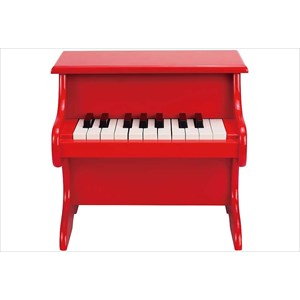 Jouet piano rouge bois hape