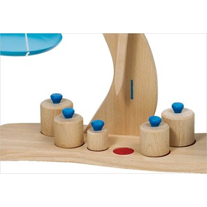 Balance en bois plateaux métal goki