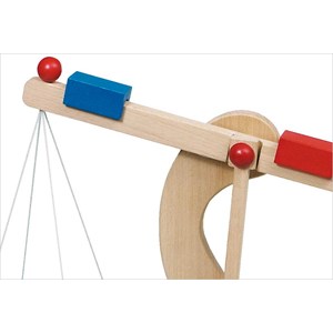 Balance en bois plateaux métal goki