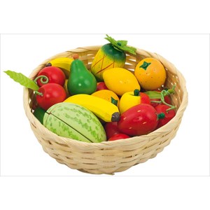 Corbeille de petits fruits en bois goki