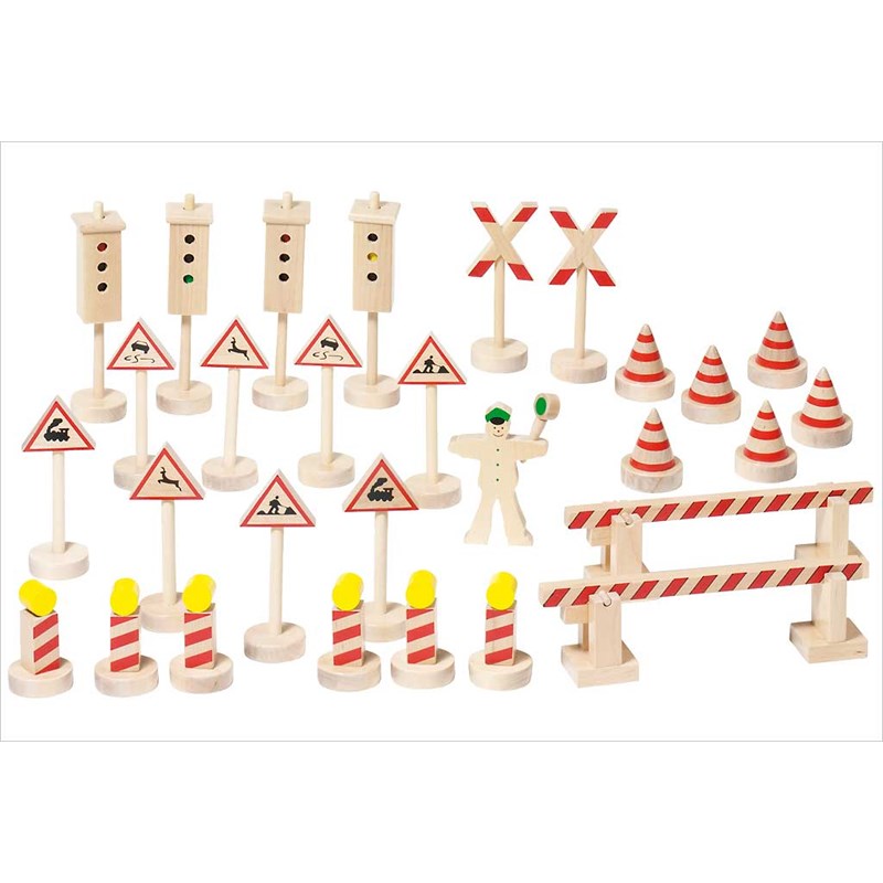 Goki - 29 panneaux de signalisation en bois