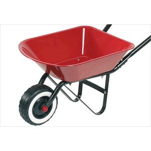 Brouette enfant en métal rouge