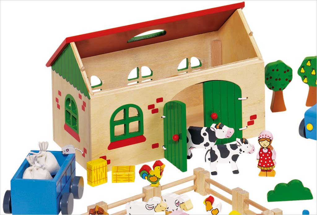 la grande ferme jouet en bois pour enfants dès 3 ans