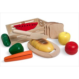 Grands aliments en bois à découper