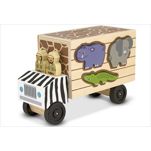 Camion boite à formes en bois