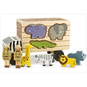 Camion boite à formes en bois