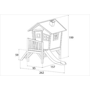 Cabane en bois sur pilotis robin