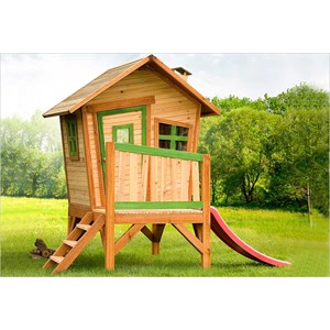 Cabane en bois sur pilotis robin