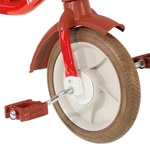 Tricycle rouge avec canne et benne