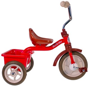 Tricycle métal rouge avec benne