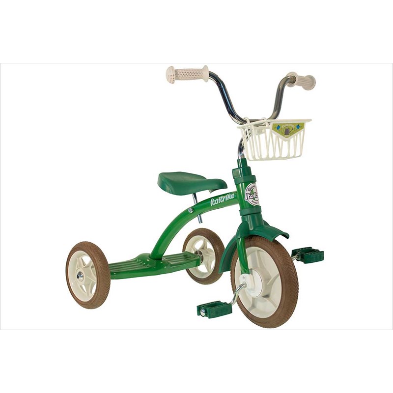 Tricycle rétro en métal vert