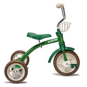 Tricycle rétro en métal vert