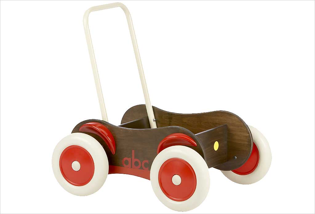 Chariot De Marche Bebe En Bois Nature Decouvertes