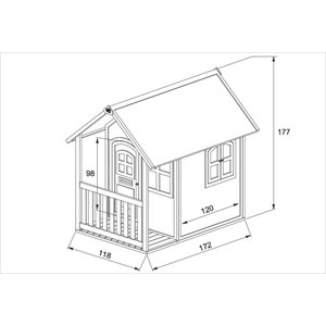Maisonnette pour enfant en bois alex