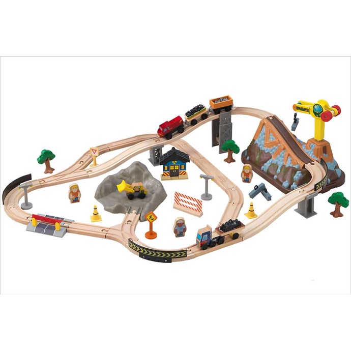 Circuit de train en bois - Bucket Construction - Kidkraft