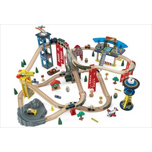 Circuit de train en bois super highway