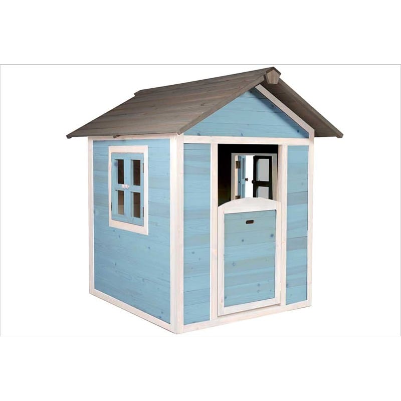 Maisonnette en bois bleue sunny lodge