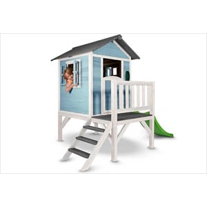 Cabane enfant sur pilotis bleue lodge xl