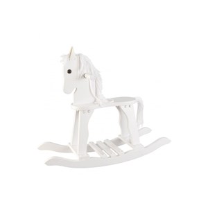 Cheval à bascule en bois blanc