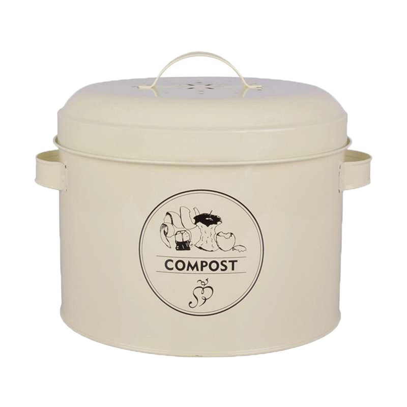 Composteur de cuisine ECOVI 20L beige/noir + activateur