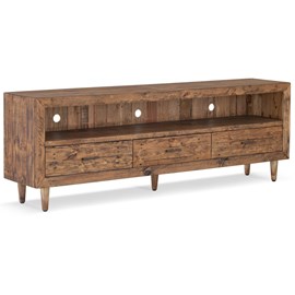 Meuble tv 3 tiroirs bois marron -