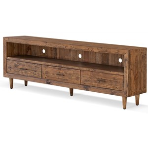 Meuble tv 3 tiroirs bois marron -