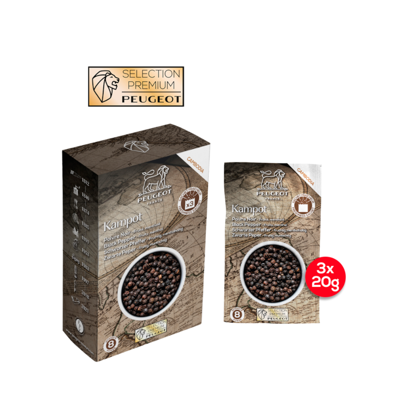 Kampot poivre noir du cambodge, 60g -