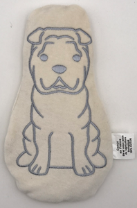 Chien tissu ecru