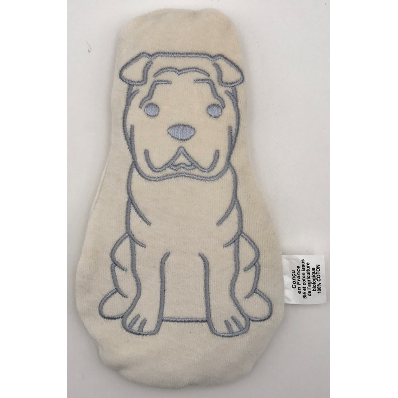 Chien tissu ecru